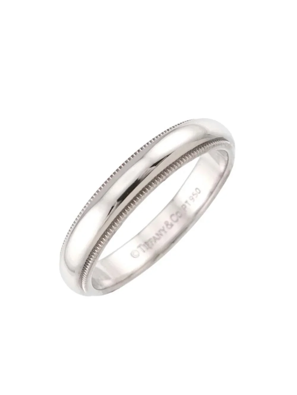 Tiffany & Co Milgrain Ring Width Pt Platinum Together